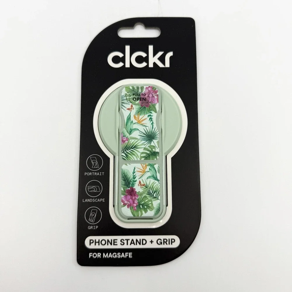 CLCKR Cell Phone Ring Holder Finger Stand, Phone Kickstand iPhone Compatible NEW